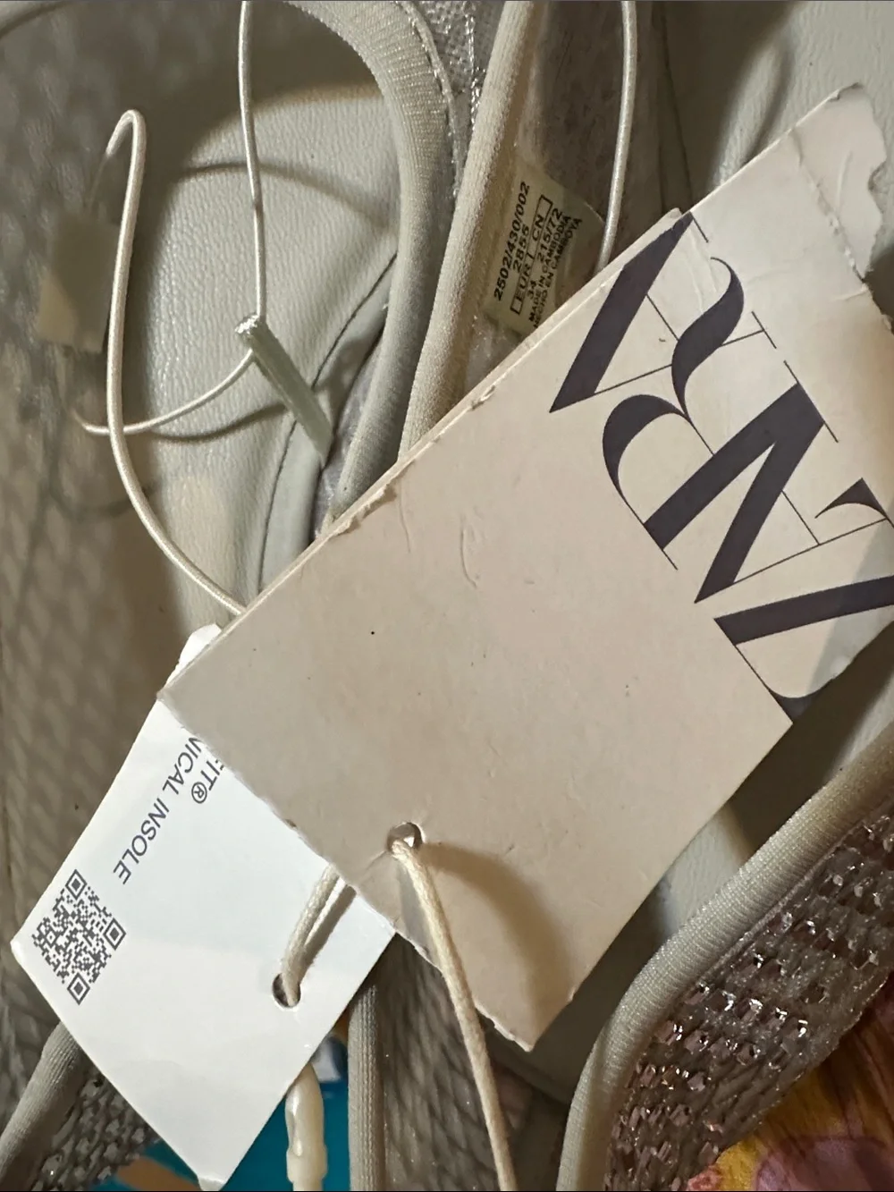Zara Silver Mesh Ballet Flats